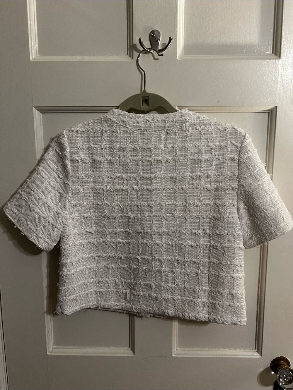 Amanda Uprichard Roswell Top in Kerrigan White Tweed - Picture 6 of 6